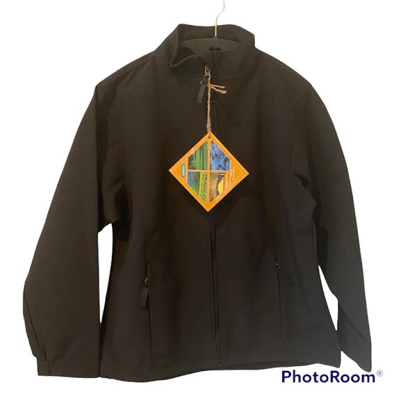 NWT COMTEX Waterproof Black Balistic Breathable Full Zip Jacket Men's Size S - Picture 1 of 6